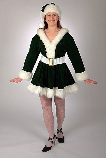 The Costume Center 3 Piece Green Velvet Perky Christmas Pixie with White Trim Size M, Color: Green | Michaels The Costume Center 3 Piece Green Velvet Perky Christmas Pixie with White Trim Size M, Color: Green | Michaels